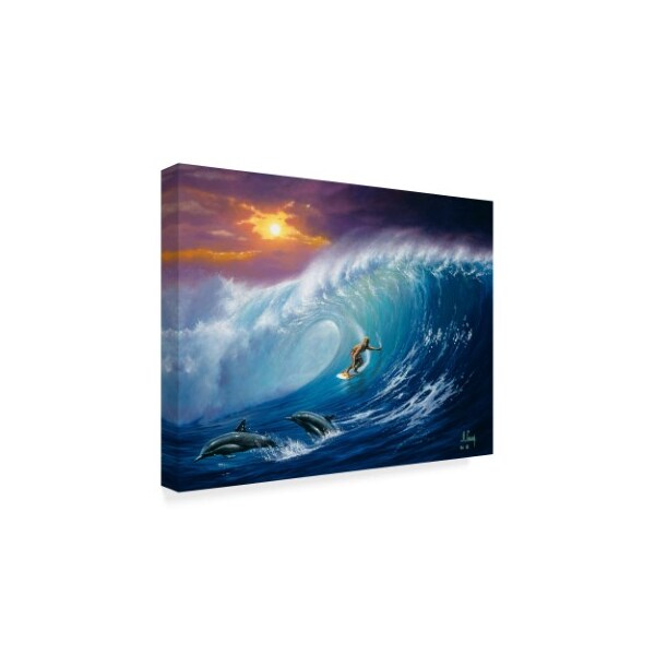 Trademark Fine Art Anthony Casay 'Surfer Over Water' Canvas Art, 14x19 - ALI20258-C1419GG