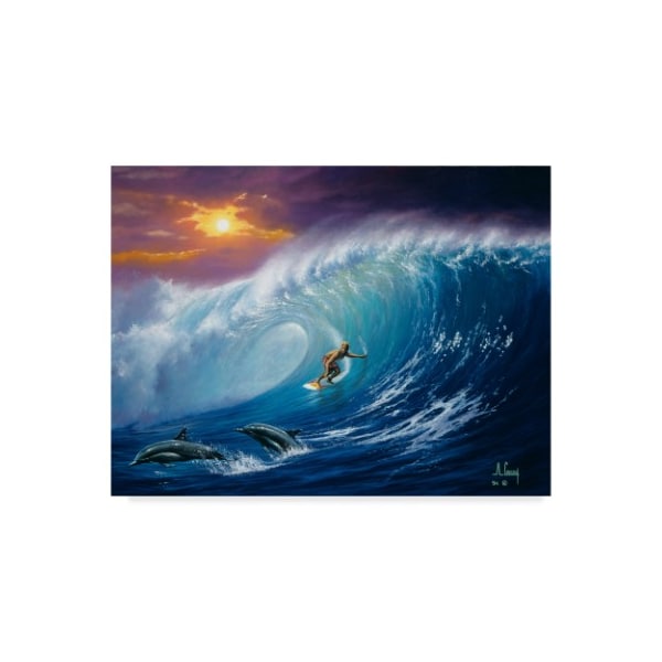 Trademark Fine Art Anthony Casay 'Surfer Over Water' Canvas Art, 14x19 - ALI20258-C1419GG