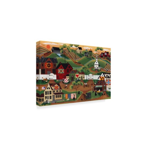 Trademark Fine Art Cheryl Bartley 'Amish Quilt Village' Canvas Art, 12x19 - ALI40893-C1219GG