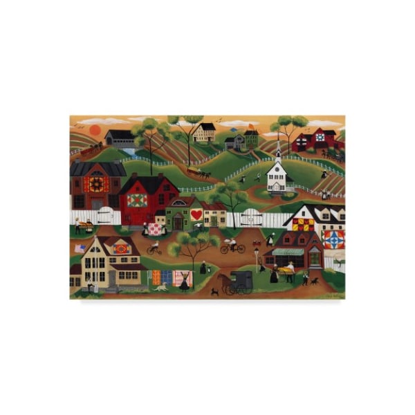 Trademark Fine Art Cheryl Bartley 'Amish Quilt Village' Canvas Art, 12x19 - ALI40893-C1219GG