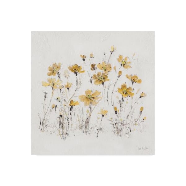 Trademark Fine Art Lisa Audit 'Wildflowers Iii Yellow On White' Canvas Art, 14x14 - WAP04180-C1414GG