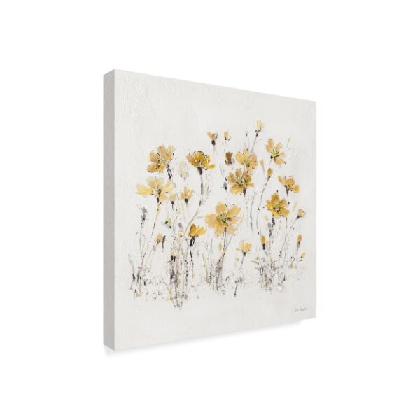 Trademark Fine Art Lisa Audit 'Wildflowers Iii Yellow On White' Canvas Art, 14x14 - WAP04180-C1414GG