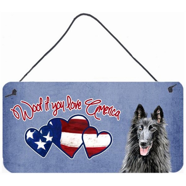 Micasa Woof If You Love America Belgian Sheepdog Wall and Door Hanging Prints - MI55550