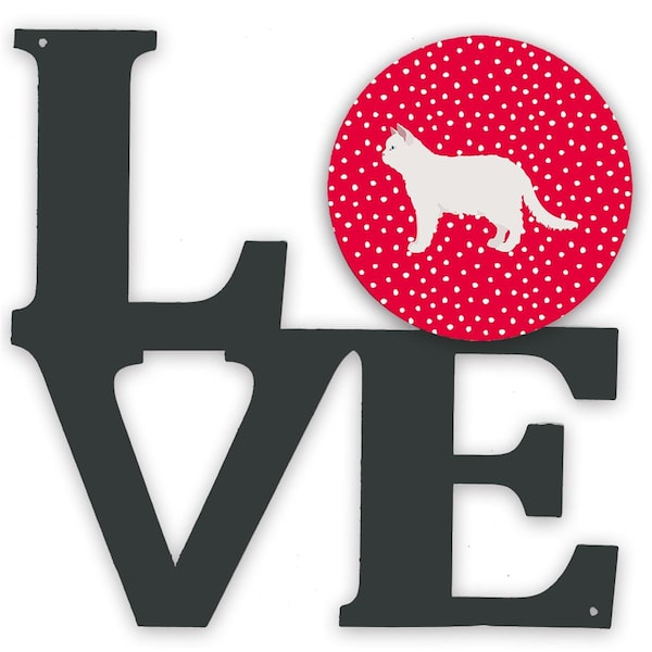 Carolines Treasures 11.5 x 11.75 in. Poodle Cat No.2 Cat Love Metal Artwork Wall Decor - CK5682WALV