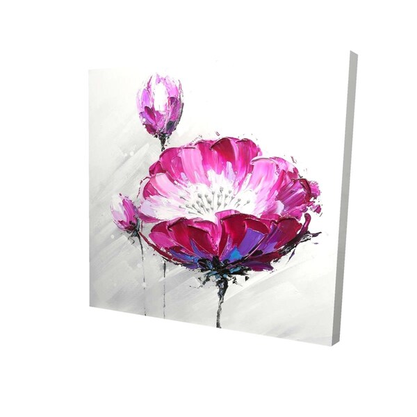 Fondo 16 x 16 in. Fuchsia Wild Flower-Print on Canvas - FO2789116