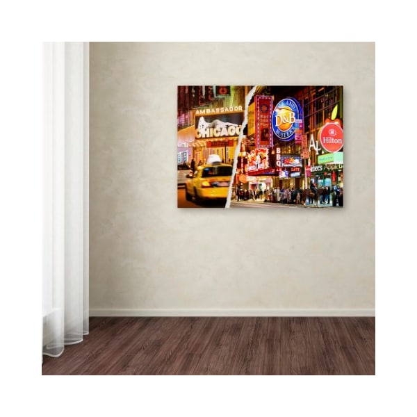 Trademark Fine Art Philippe Hugonnard 'Times Square Colours' Canvas Art, 24x32 - PH0097-C2432GG