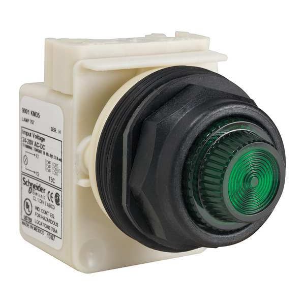 Schneider Electric Piloto indicador, incandescente, verde, 24-28VCA/VCC - 9001SKP35G31