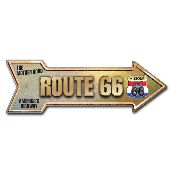 Signmission Route 66 Missouri Arrow Decal Funny Home Decor 24in Wide - D-A-8-999633
