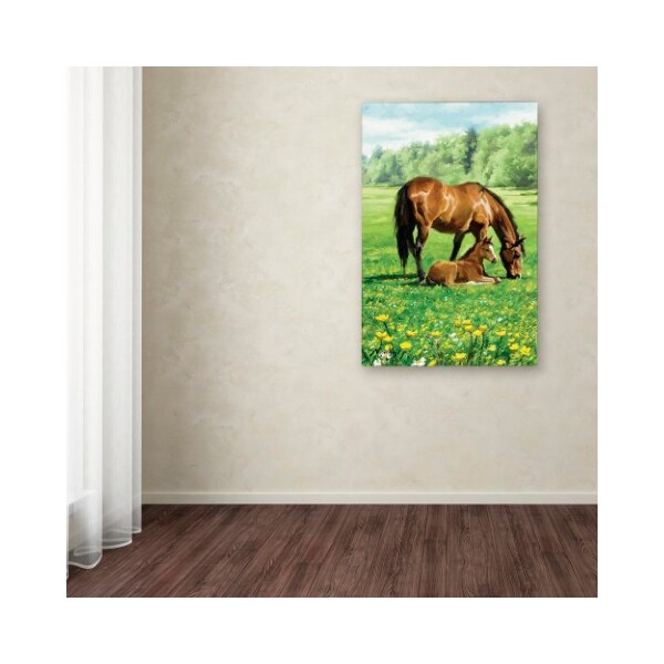 Trademark Fine Art The Macneil Studio 'Horse And Foal' Canvas Art, 12x19 - ALI8696-C1219GG