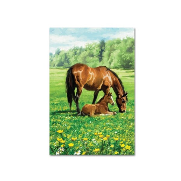 Trademark Fine Art The Macneil Studio 'Horse And Foal' Canvas Art, 12x19 - ALI8696-C1219GG