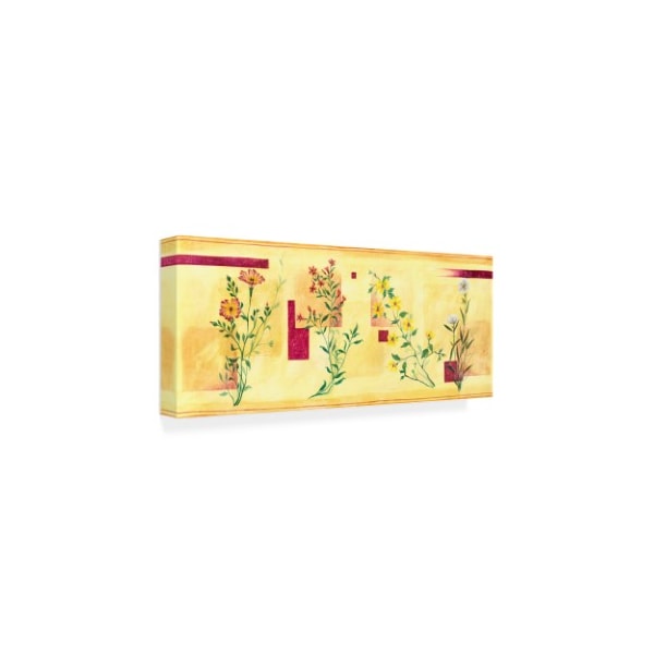 Trademark Fine Art Pablo Esteban 'Pink Overgrown Flowers' Canvas Art, 20x47 - ALI45054-C2047GG