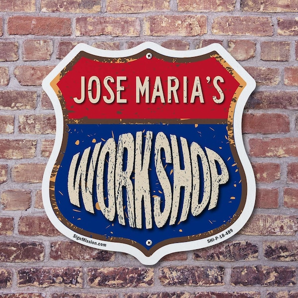 Signmission Jose Maria's Workshop, 18 inch X 18 inch, Plastic Sign, 2PK - SHI-P-2PACK-18-489-JOSE MARIA