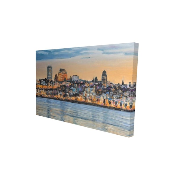 Fondo 20 x 30 in. Skyline of Quebec City-Print on Canvas - FO2791248
