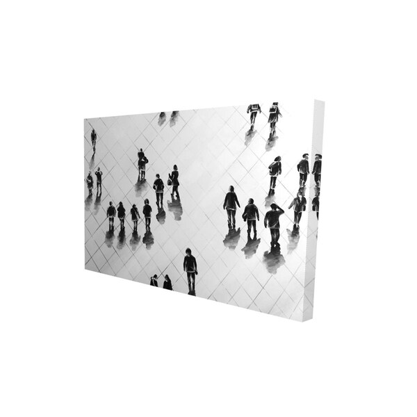 Begin Home Decor 20 x 30 in. Overhead View of People on the Street-Print on Canvas - 2080-2030-ST39