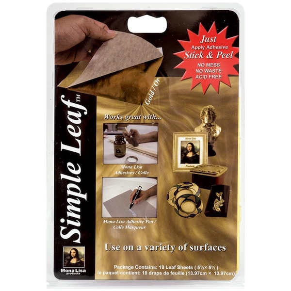 Speedball Art Products  Simple Leaf Leafing Sheets 5.5 in. x 5.5 in. Gold, 18PK - 00100-30