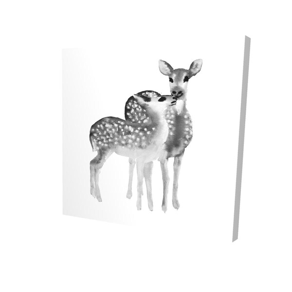 Fondo 16 x 16 in. Fawns Love-Print on Canvas - FO2791985