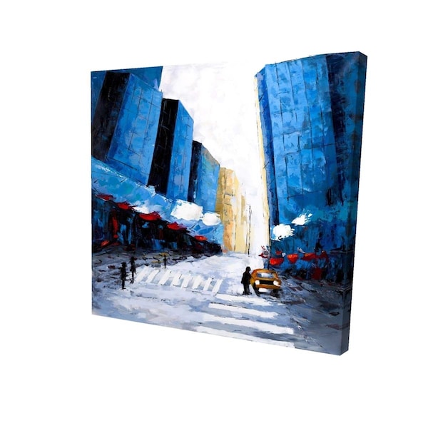 Fondo 16 x 16 in. Blue Buildings-Print on Canvas - FO2783606