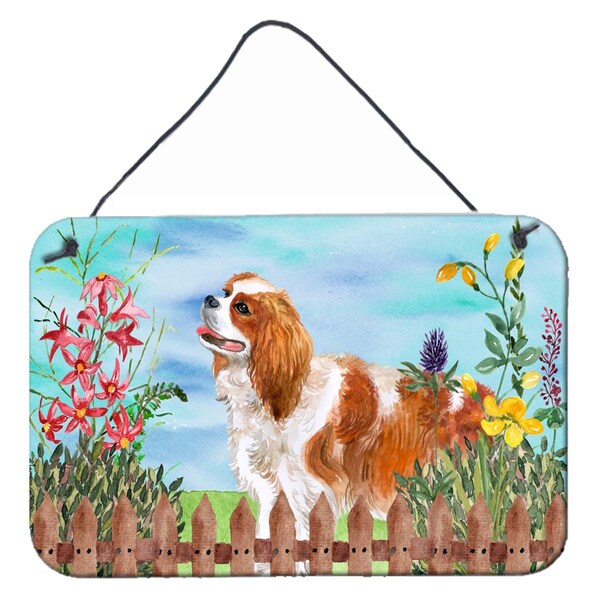 Carolines Treasures Cavalier Spaniel Spring Wall or Door Hanging Prints, 8 x 12 in. - CK1225DS812
