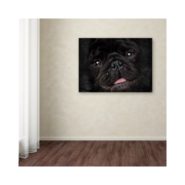 Trademark Fine Art Jai Johnson 'Black Pug Portrait' Canvas Art, 14x19 - ALI13799-C1419GG