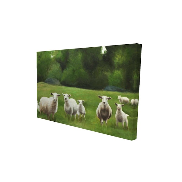 Begin Home Decor 20 x 30 in. Fields of Sheep-Print on Canvas - 2080-2030-AN314