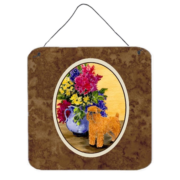 Micasa 6 x 6 in. Brussels Griffon Aluminium Metal Wall or Door Hanging Prints - MI239385