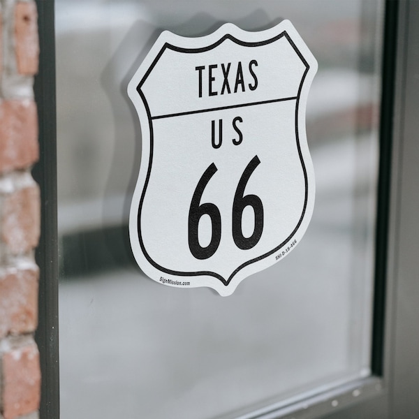 Signmission Texas Route Marker Shield Sign Us 66, 6 inch X 6 inch, Vinyl Decal, 5PK - SHI-D-5PACK-6-466