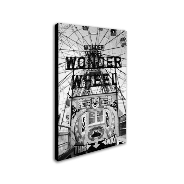 Trademark Fine Art Yale Gurney 'Coney Island Wonder Wheel This Way' Canvas Art, 12x19 - YG7111-C1219GG