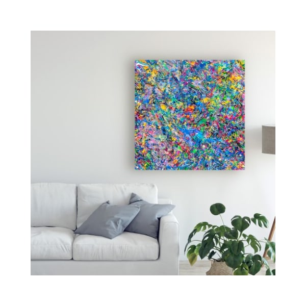 Trademark Fine Art Mark Lovejoy 'Abstract Splatters Lovejoy 2' Canvas Art, 14x14 - ALI44477-C1414GG
