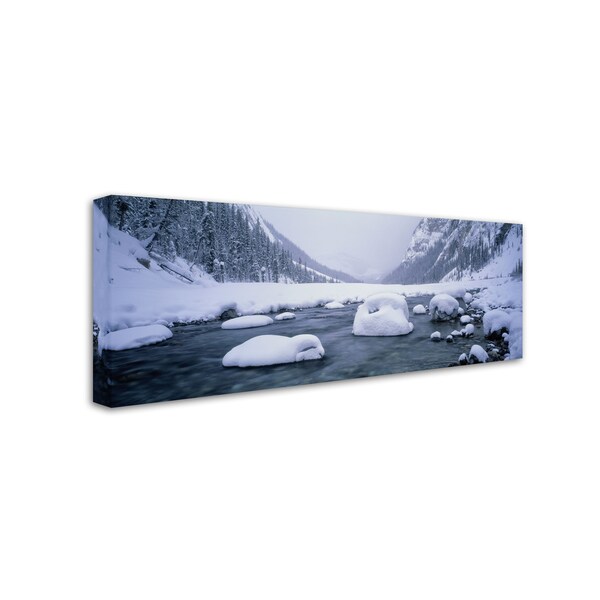 Trademark Fine Art David Evans 'North Saskatchewan River-Rocky Mountains Canada, 16x47 - DE0066-C1647GG