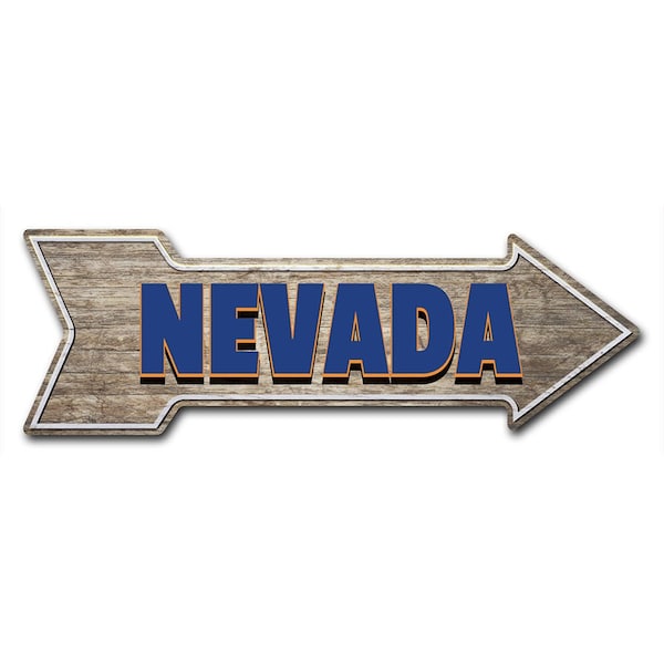 Signmission Nevada Arrow Decal Funny Home Decor 30in Wide - D-A-10-999717