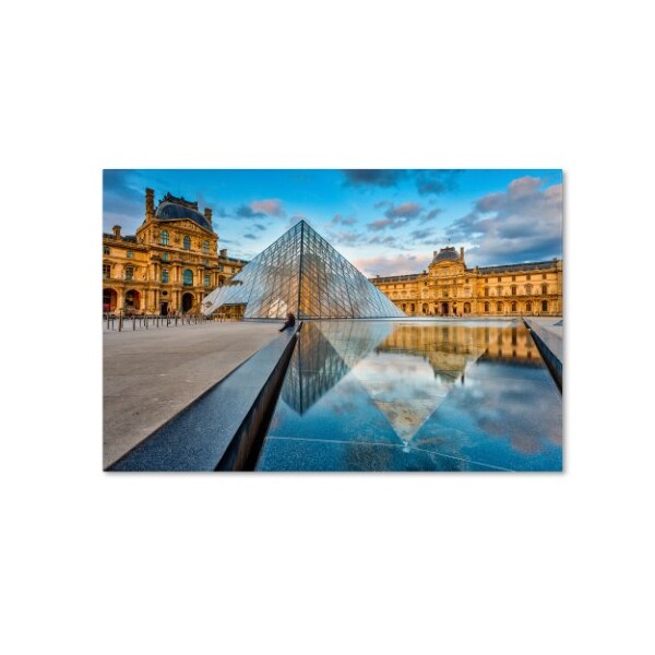 Trademark Fine Art Mathieu Rivrin 'Symetrie du Louvre' Canvas Art, 22x32 - RV0023-C2232GG