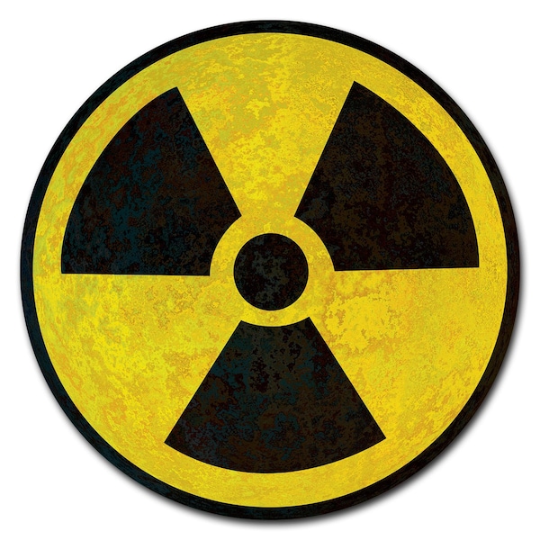 Signmission Radioactive Circle Vinyl Laminated Decal - D-48-CIR-RADIOACTIVE