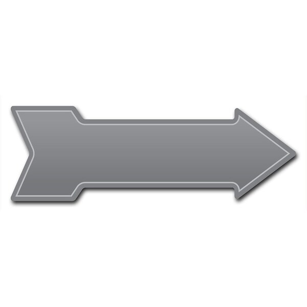 Signmission Gray Arrow Decal Funny Home Decor 18in Wide - D-A-999839