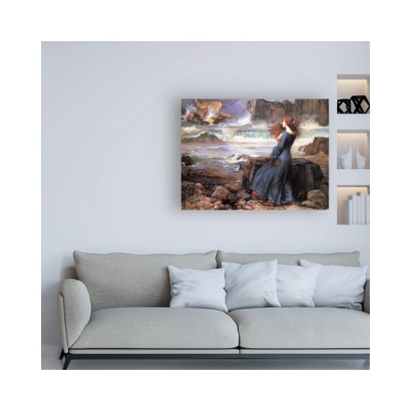 Trademark Fine Art John William Waterhouse 'Miranda the Tempest' Canvas Art, 18x24 - IC01579-C1824GG