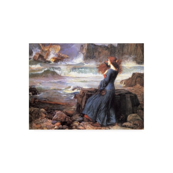 Trademark Fine Art John William Waterhouse 'Miranda the Tempest' Canvas Art, 18x24 - IC01579-C1824GG
