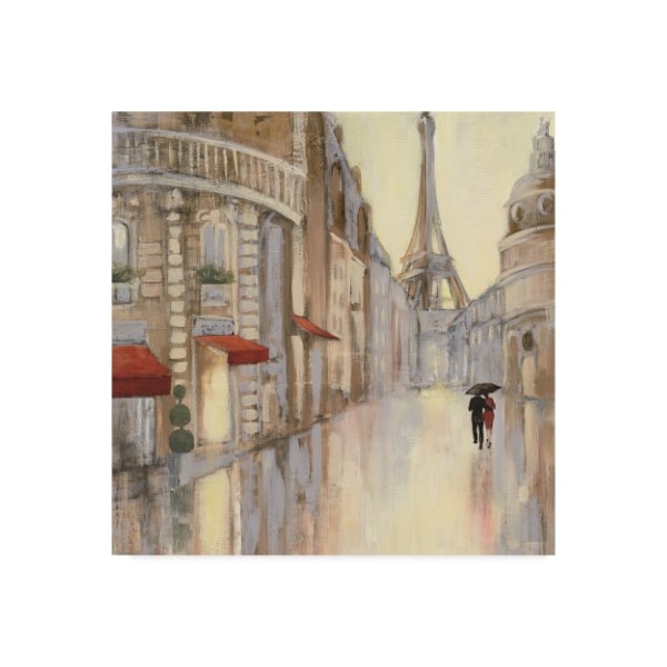 Trademark Fine Art Julia Purinton 'Touring Paris Couple Iii' Canvas Art, 35x35 - WAP05439-C3535GG