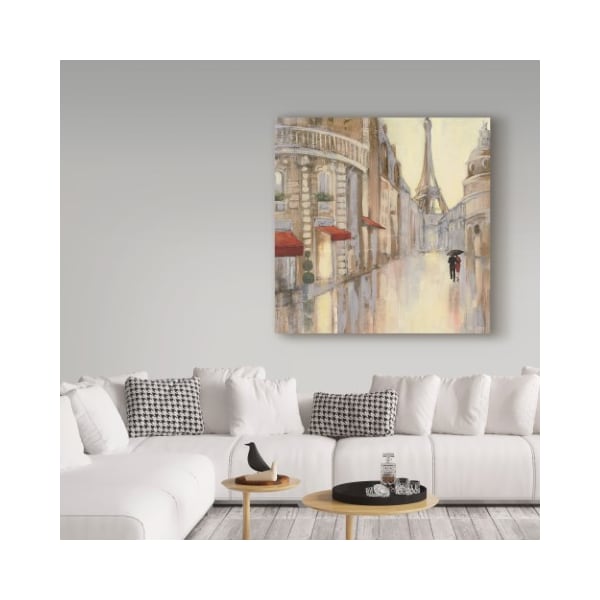 Trademark Fine Art Julia Purinton 'Touring Paris Couple Iii' Canvas Art, 35x35 - WAP05439-C3535GG