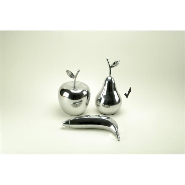 Modern Day Accents Modern Day Accents 3563 11"H x 6"W x 6"D Aluminum Pear Statue - 3563