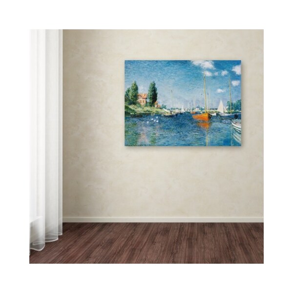 Trademark Fine Art Claude Monet 'Red Boats at Argenteuil' Canvas Art, 35x47 - ALI10050-C3547GG