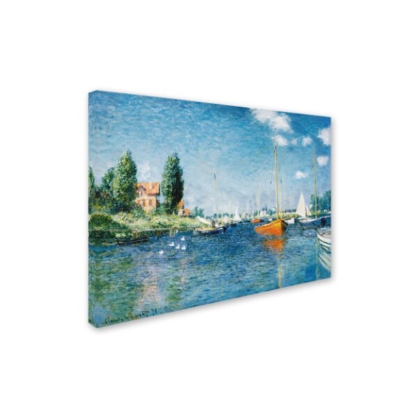 Trademark Fine Art Claude Monet 'Red Boats at Argenteuil' Canvas Art, 35x47 - ALI10050-C3547GG