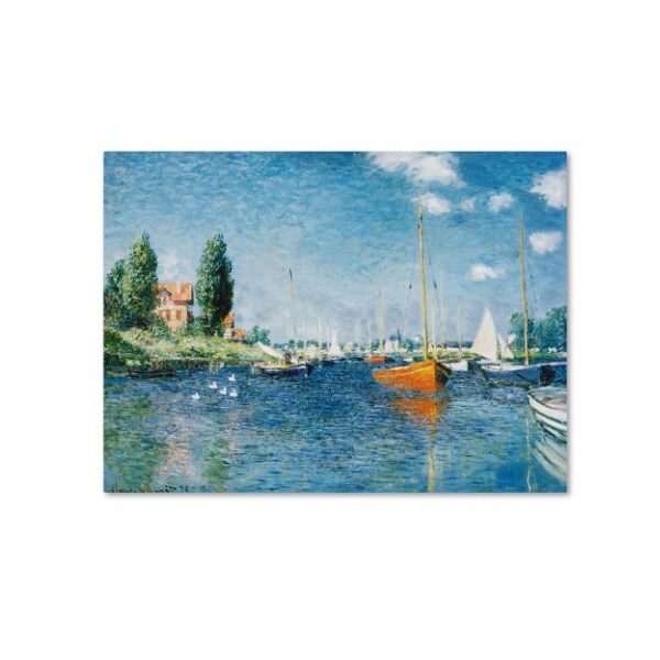 Trademark Fine Art Claude Monet 'Red Boats at Argenteuil' Canvas Art, 35x47 - ALI10050-C3547GG