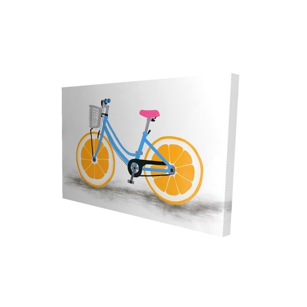 Fondo 20 x 30 in. Orange Wheel Bike-Print on Canvas - FO2795846