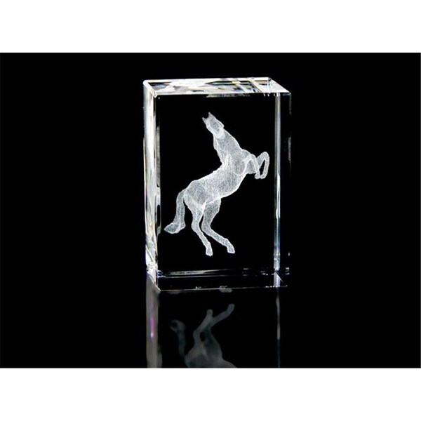 Happyholidays 1159-70-56 2 L x 2.75 H x 2 W in. Crystal Laser-Engraved Horse Animals and Nature Laser-Cut - HA2558602