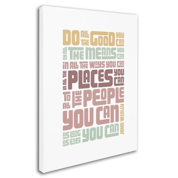 Trademark Fine Art Megan Romo 'Do Good' Canvas Art, 14x19 - MR0149-C1419GG