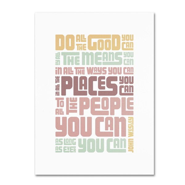 Trademark Fine Art Megan Romo 'Do Good' Canvas Art, 14x19 - MR0149-C1419GG