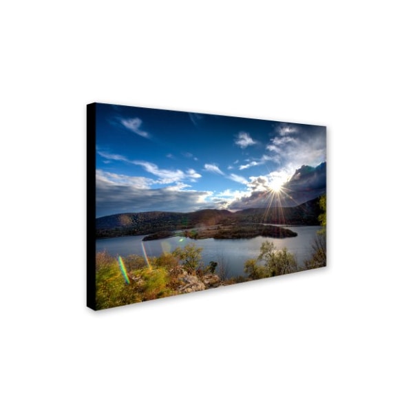 Trademark Fine Art David Ayash 'Sunset Over the Hudson' Canvas Art, 12x19 - MA0642-C1219GG
