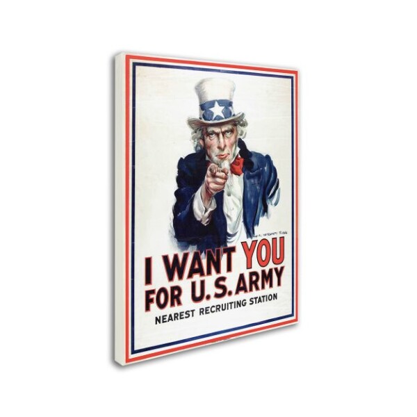 Trademark Fine Art James Montgomery Flagg 'I Want You' Canvas Art, 18x24 - BL01363-C1824GG