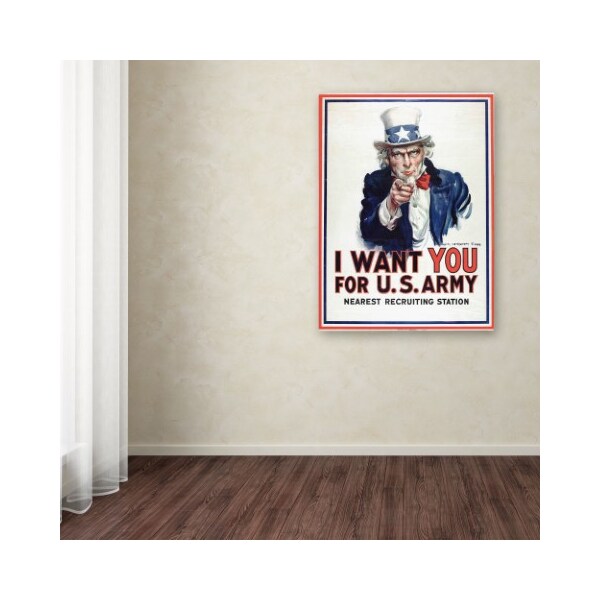 Trademark Fine Art James Montgomery Flagg 'I Want You' Canvas Art, 18x24 - BL01363-C1824GG