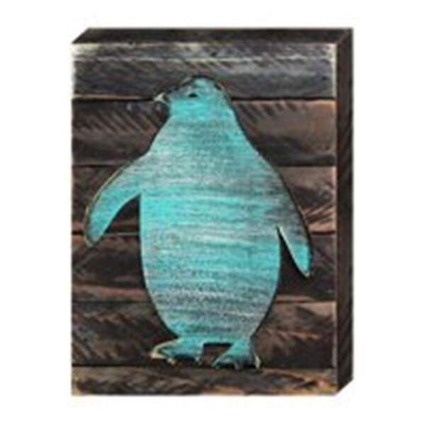 Designocracy Penguin Art on Board Wall Decor - 9854212
