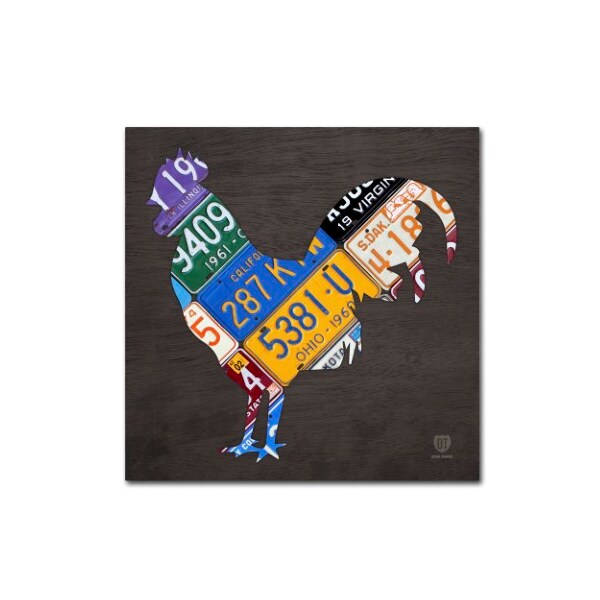 Trademark Fine Art Design Turnpike 'Rooster' Canvas Art, 14x14 - ALI1318-C1414GG